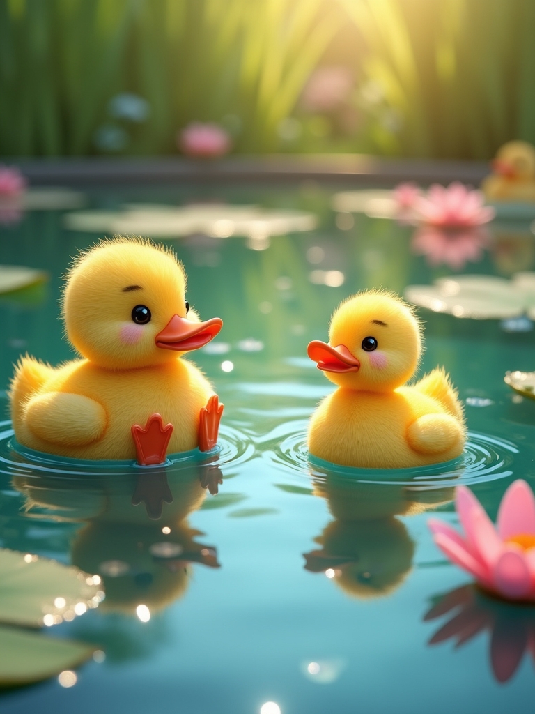 colorful duck pond design