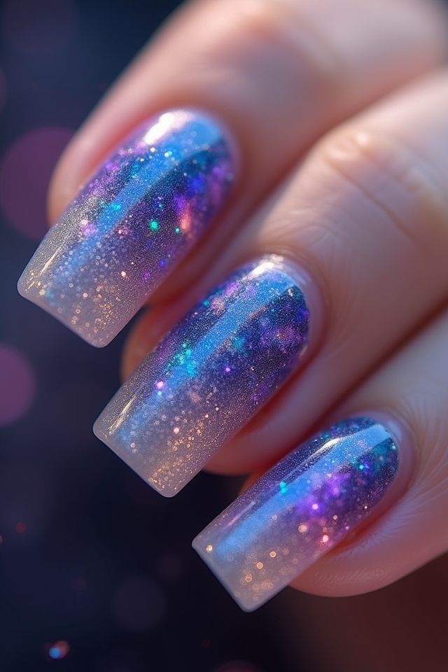 cosmic inspired nail designs