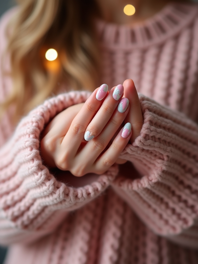 cozy knit nail trends