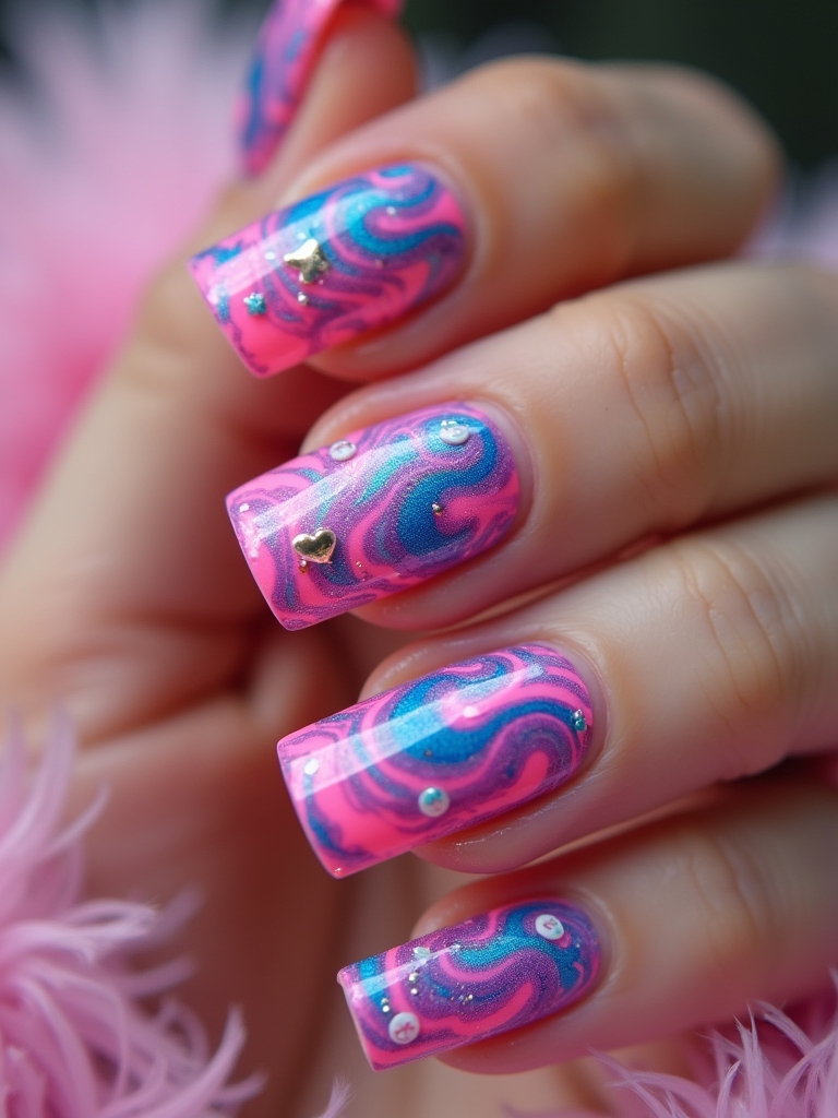 creative swirly nail designs