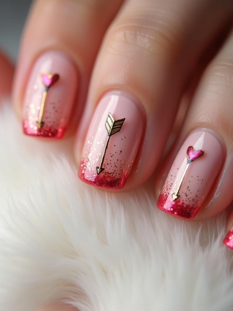 cupid s arrow nail design