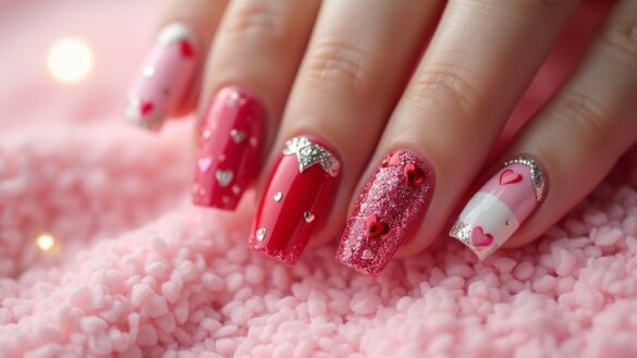 cute valentine s date nails