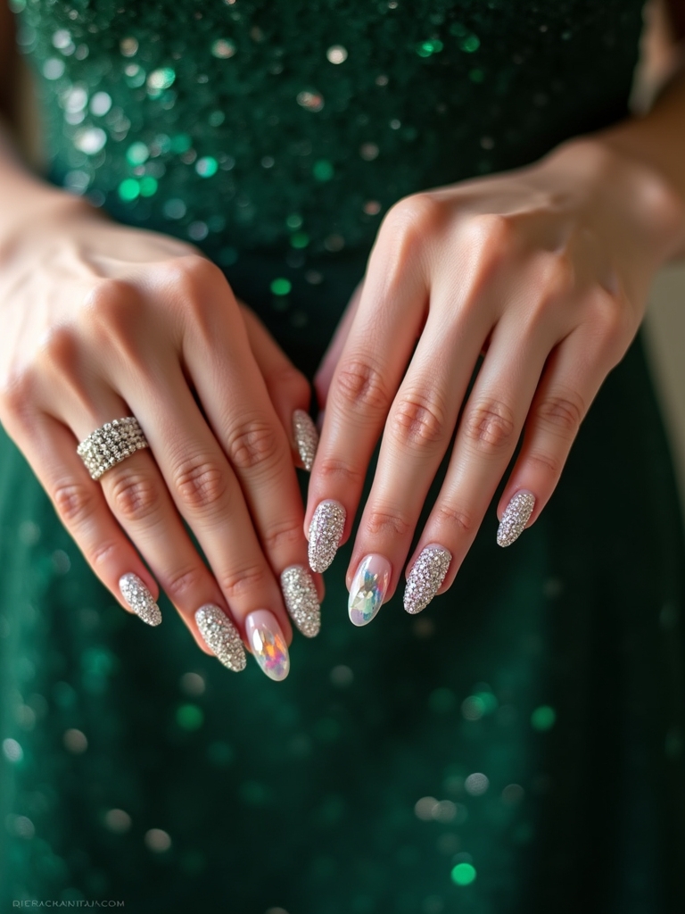 dazzling crystal nail designs