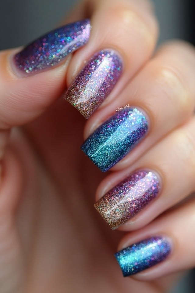 dazzling glitter nail tips
