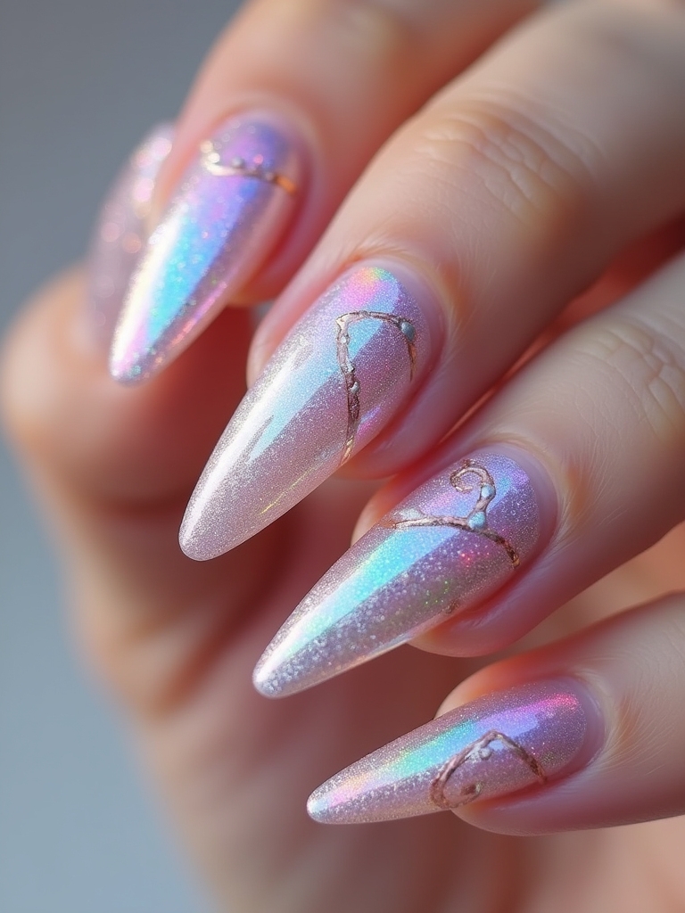 dazzling metallic nail designs