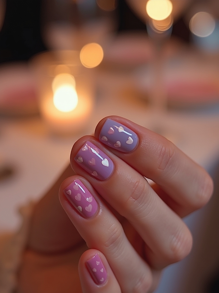 dotted love hearts design