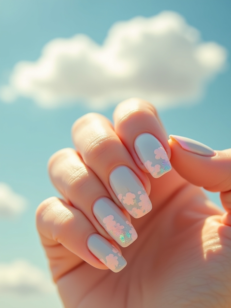 dreamy cloud manicure tutorial
