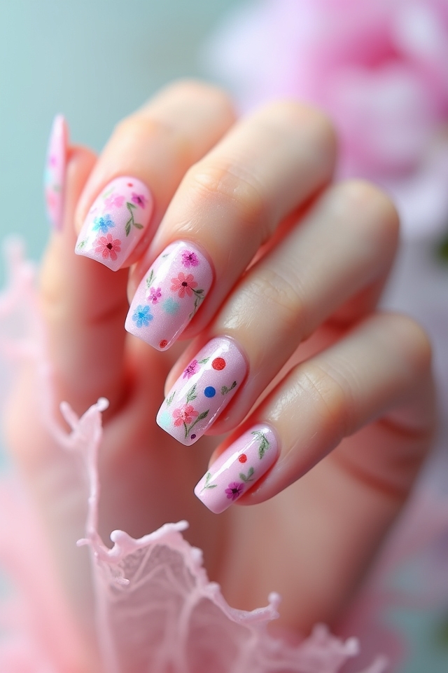 dreamy watercolor nail designs