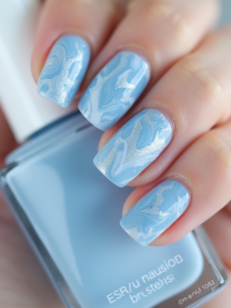 dynamic baby blue marble