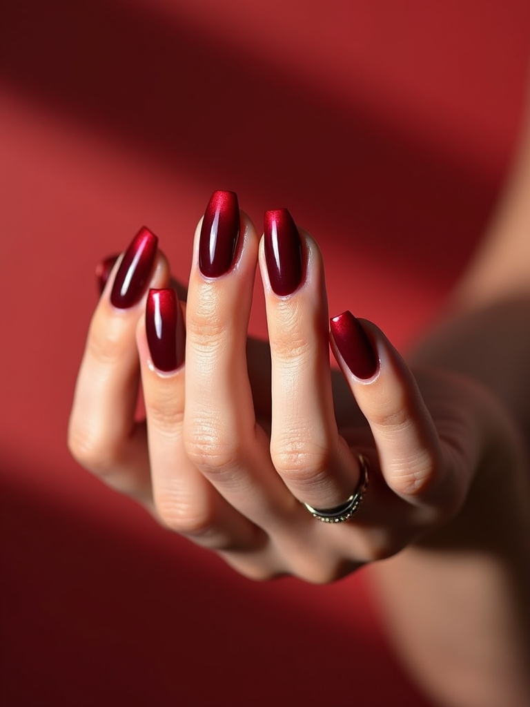 elegant dark red ombre