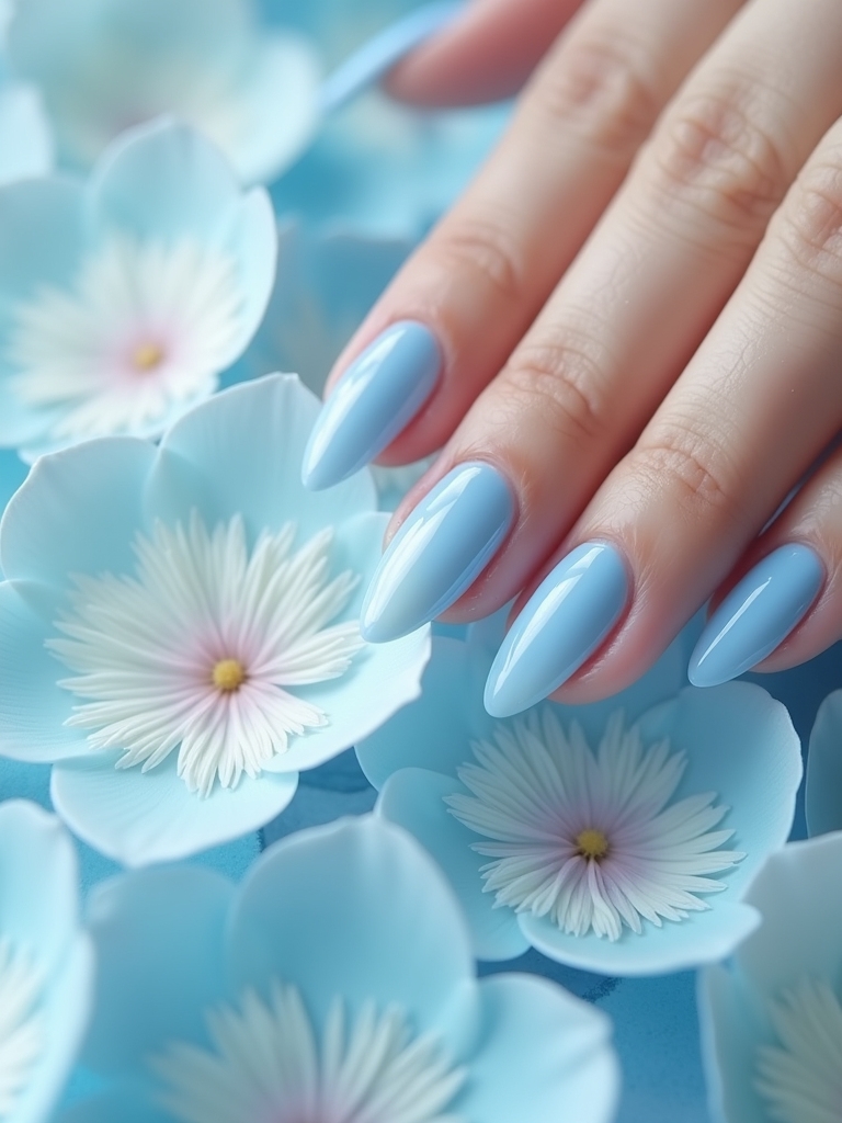 elegant floral light blue