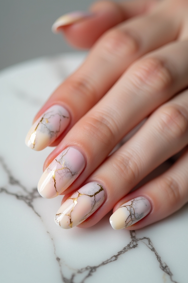 elegant marble nail designs
