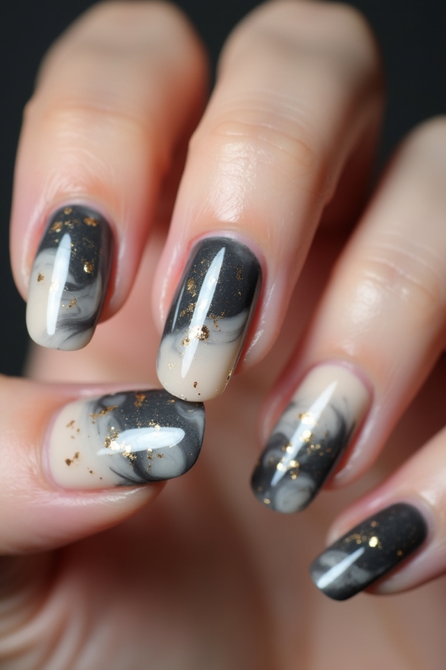 elegant marble nail designs