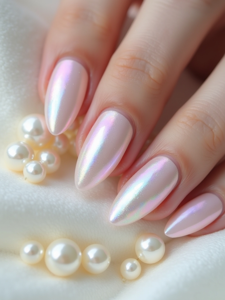 elegant pearl nail designs