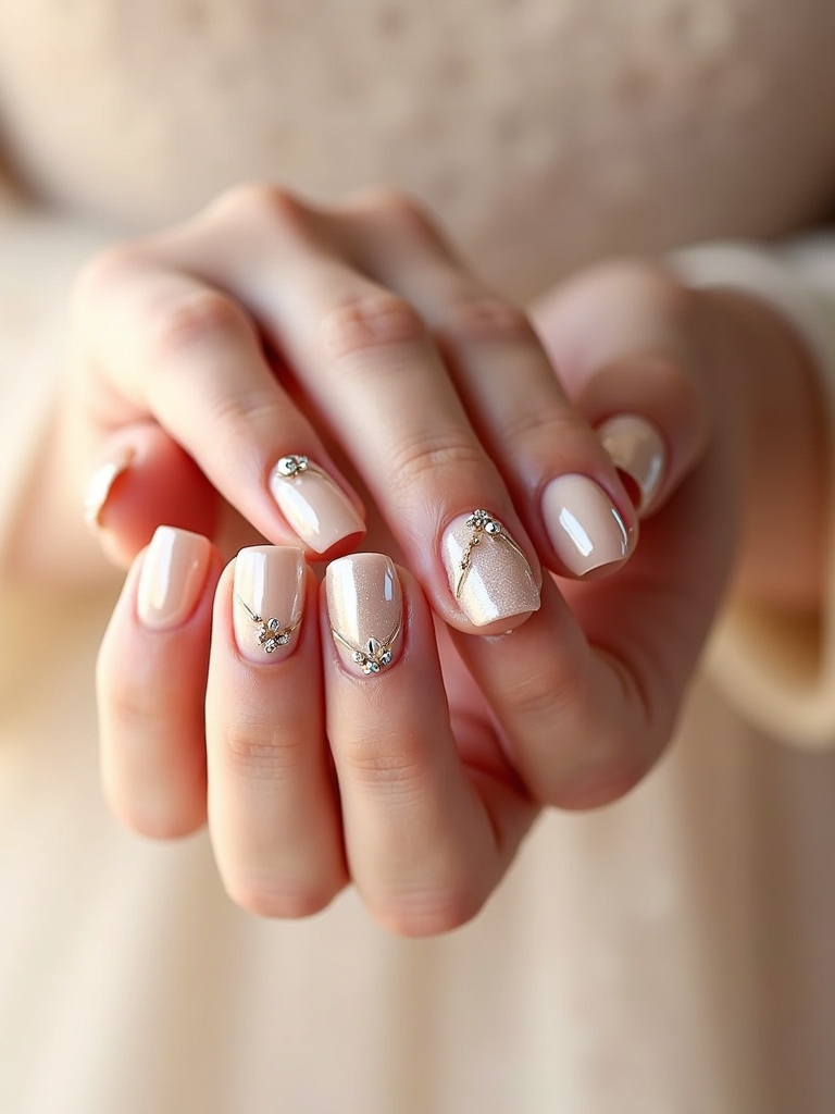 elegant pearl nail designs