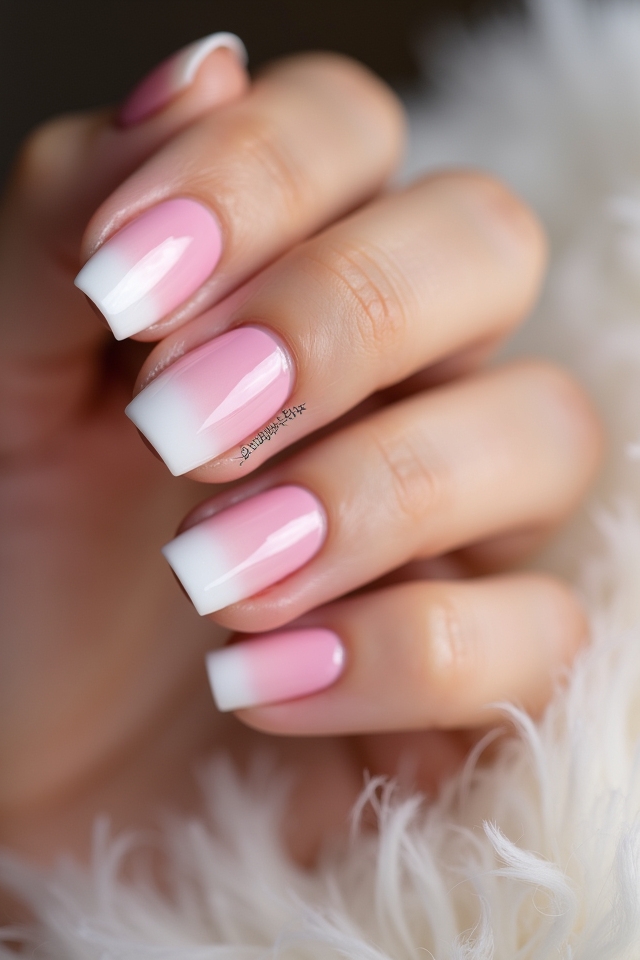 elegant pink white ombr
