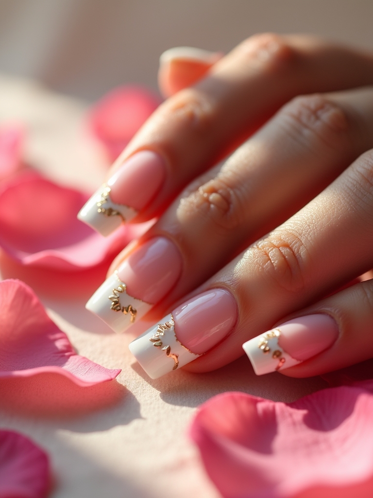 elegant romantic nail design