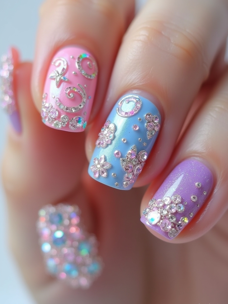 elevate nails with gemstones