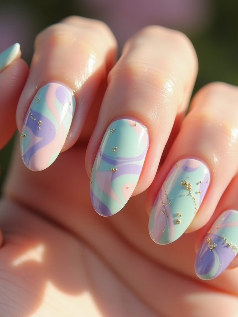 ethereal marble nail techniques