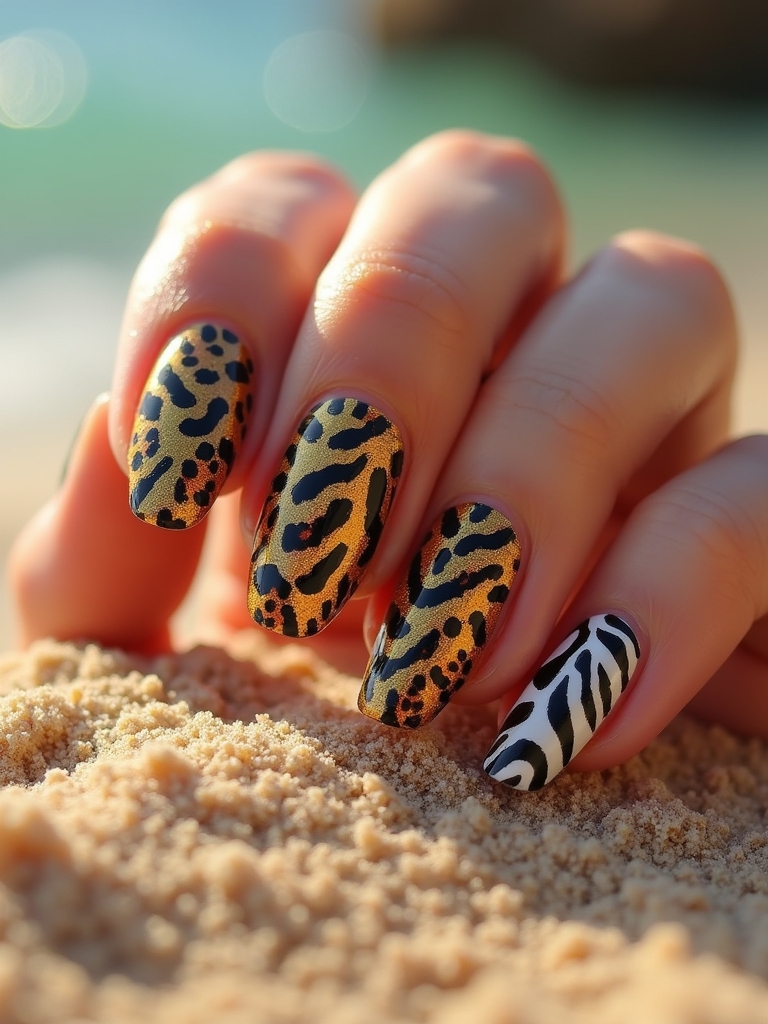 exotic animal print nails