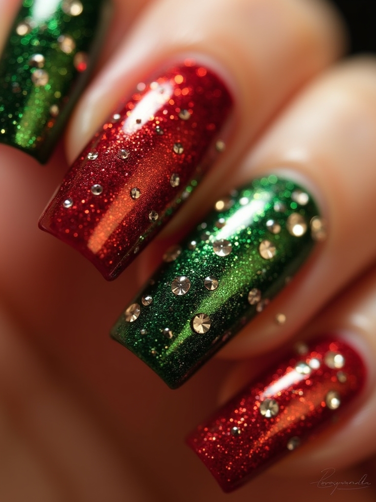 festive holiday nail design