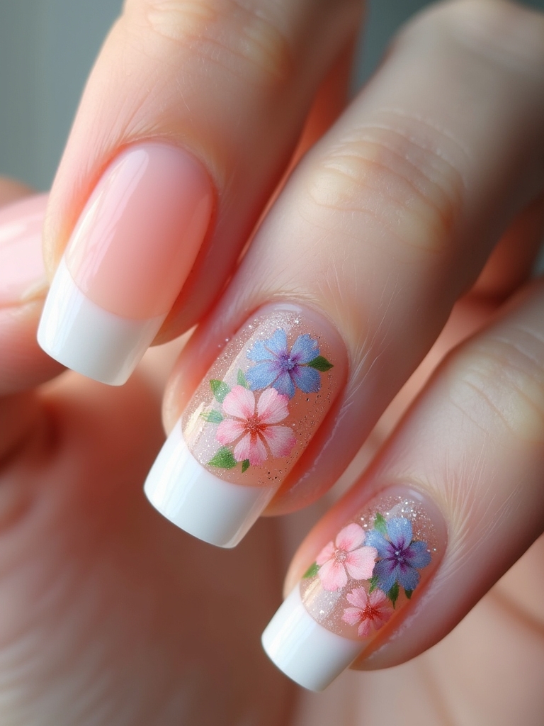 floral designs on nails