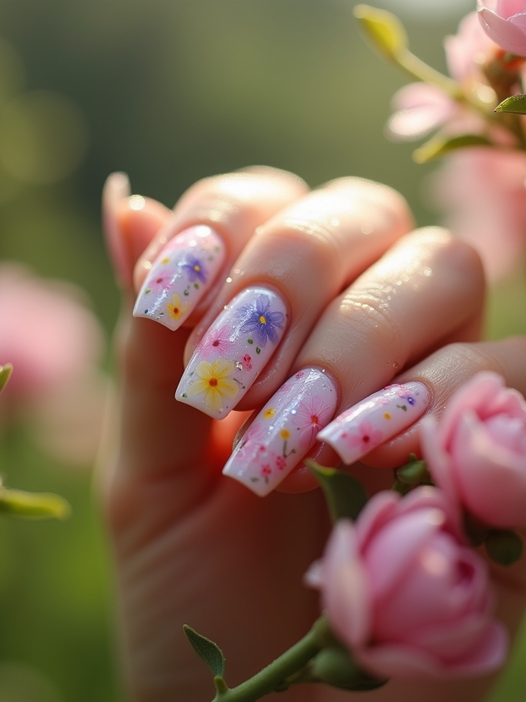 floral nail color inspiration