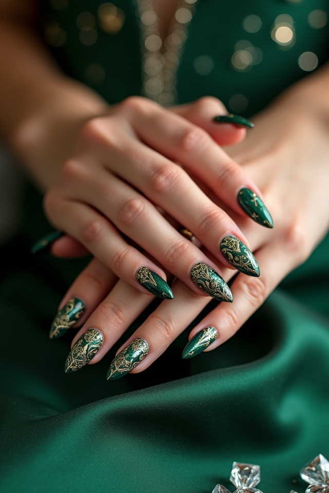 gatsby glam nail designs