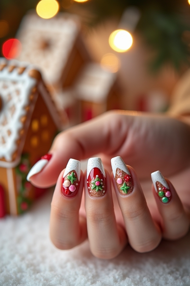 gingerbread nail art inspiration