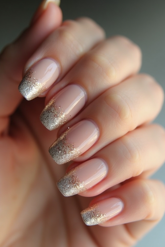 glamorous glitter ombre technique