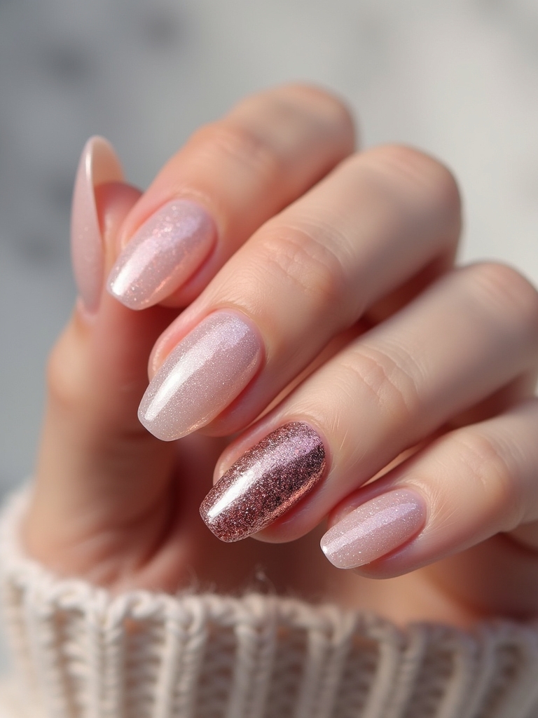 glamorous glittery rose gold