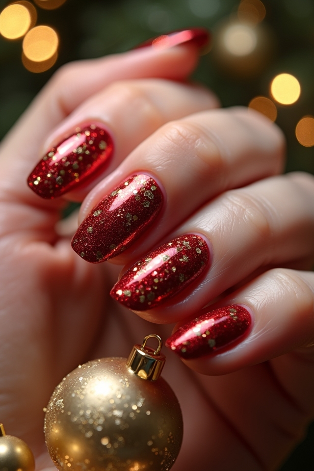glamorous holiday nail designs