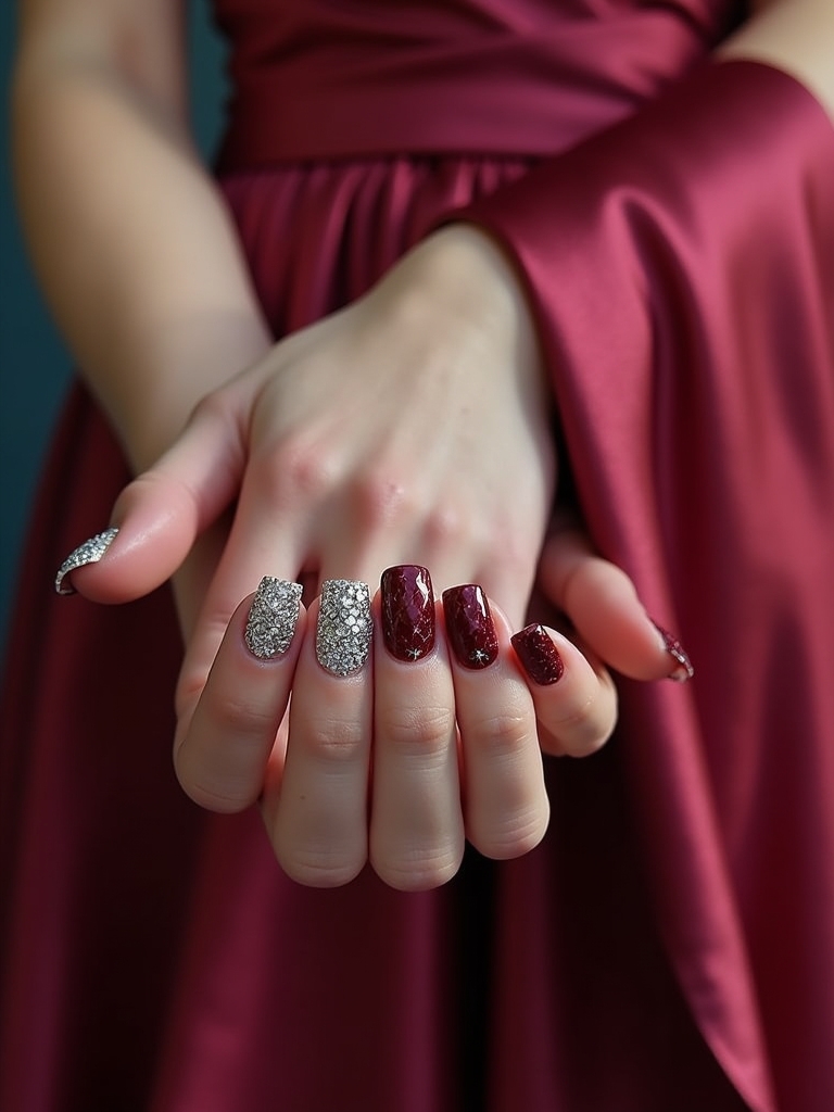 glamorous rhinestone nail designs