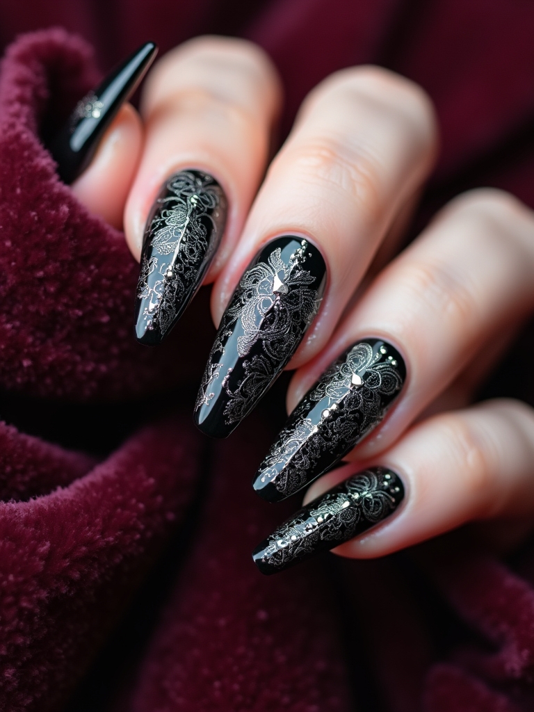 gothic nail art elegance