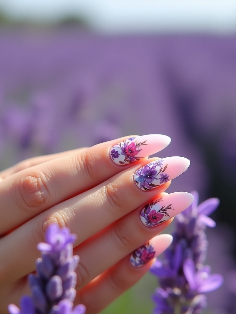 lavender inspired nail designs
