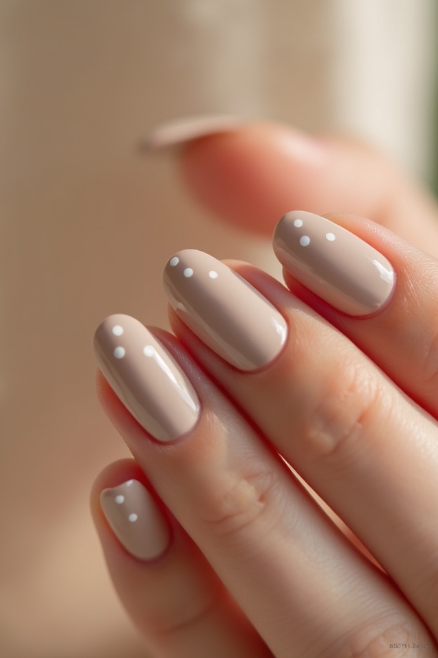 light mocha dot patterns