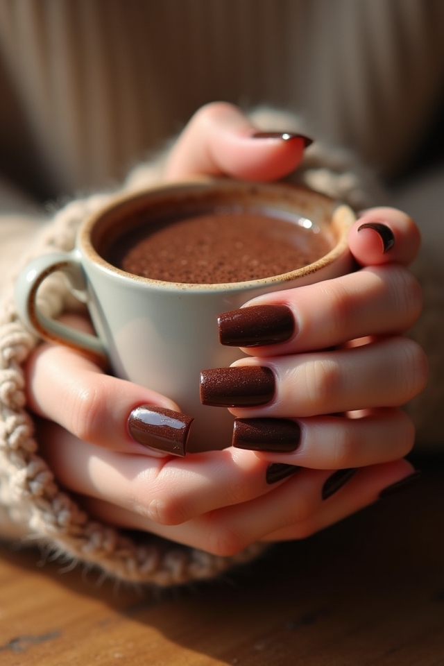 luxurious dark chocolate shimmer