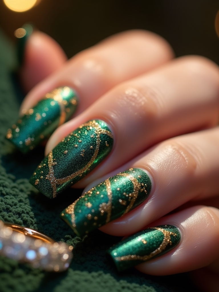 luxurious textured velvet nails