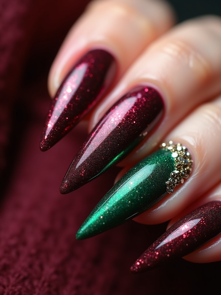 luxurious textured velvet nails