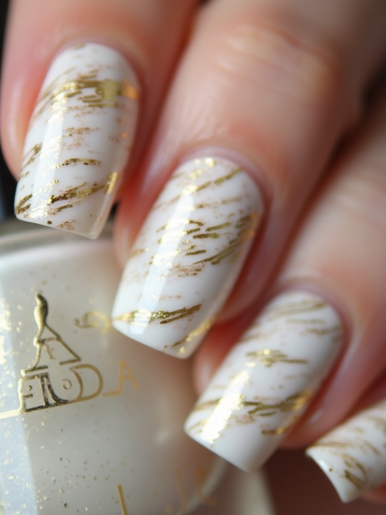 luxurious white gold marble