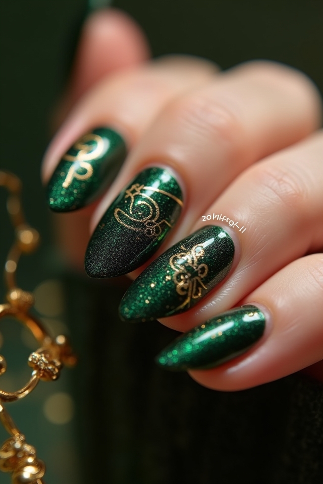 luxury green and gold
