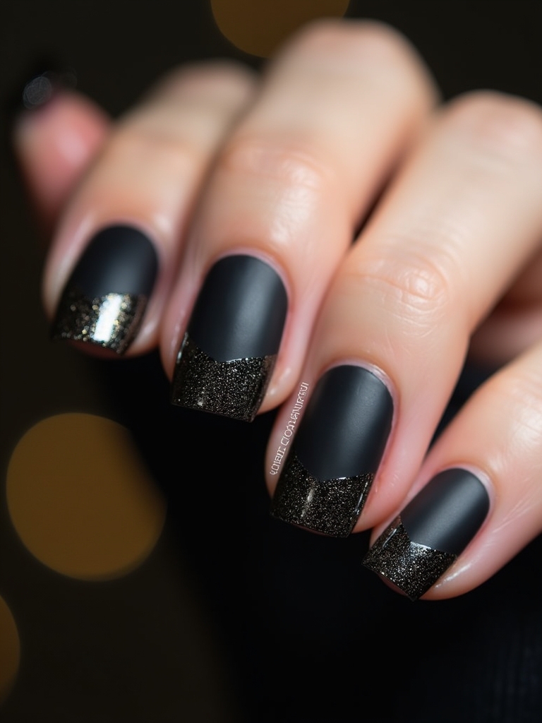 matte black glossy tips