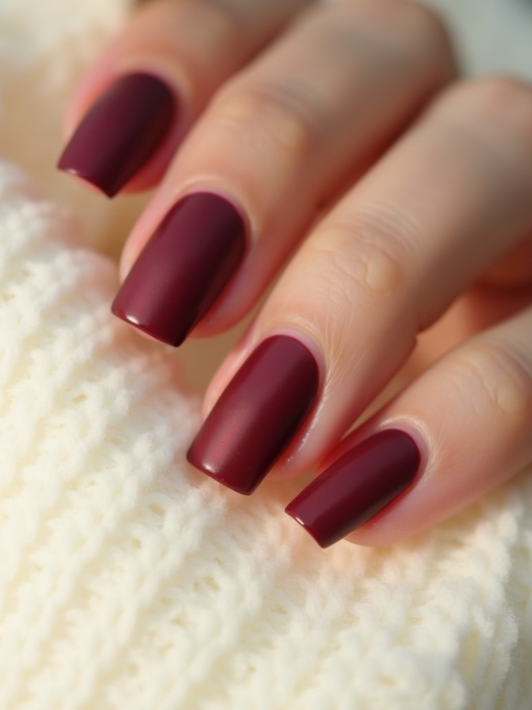 matte cherry nail tips