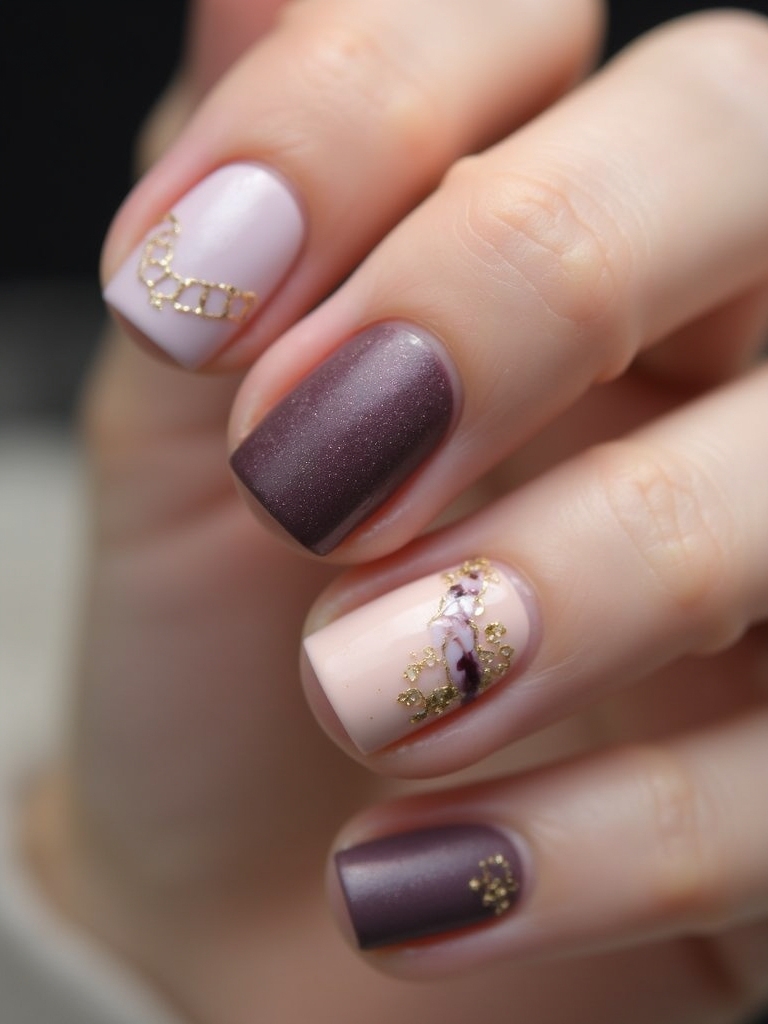 matte nails with glossy tips