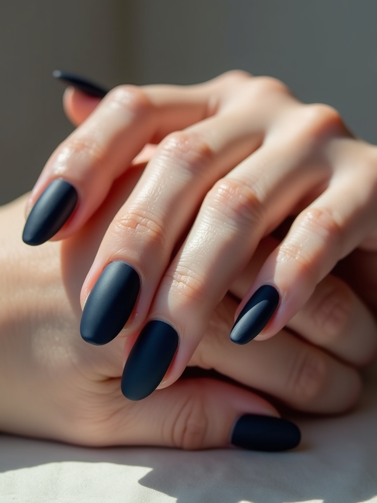 matte navy blue elegance