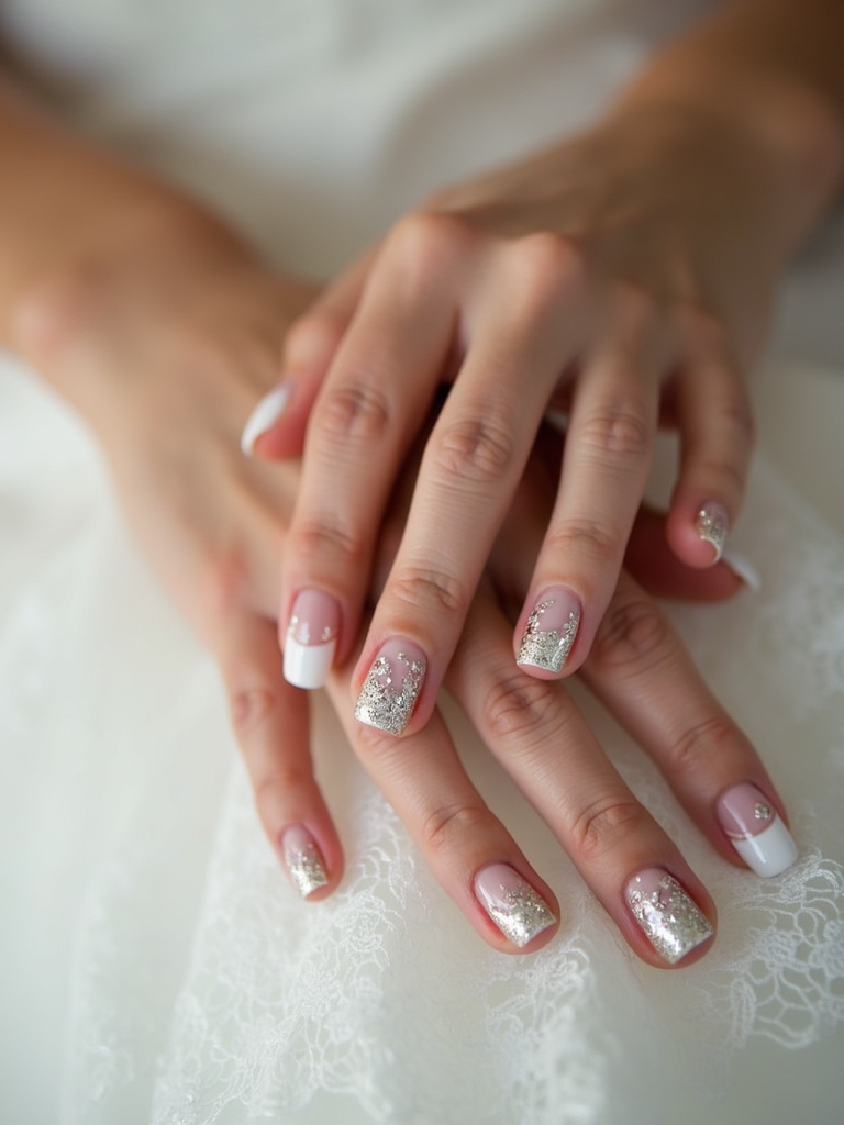 metallic foil nail accents