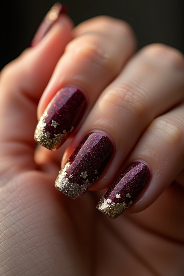 metallic foil nail art