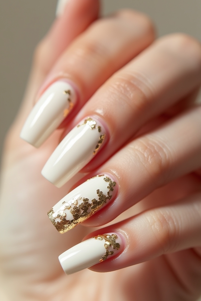 metallic foil nail art