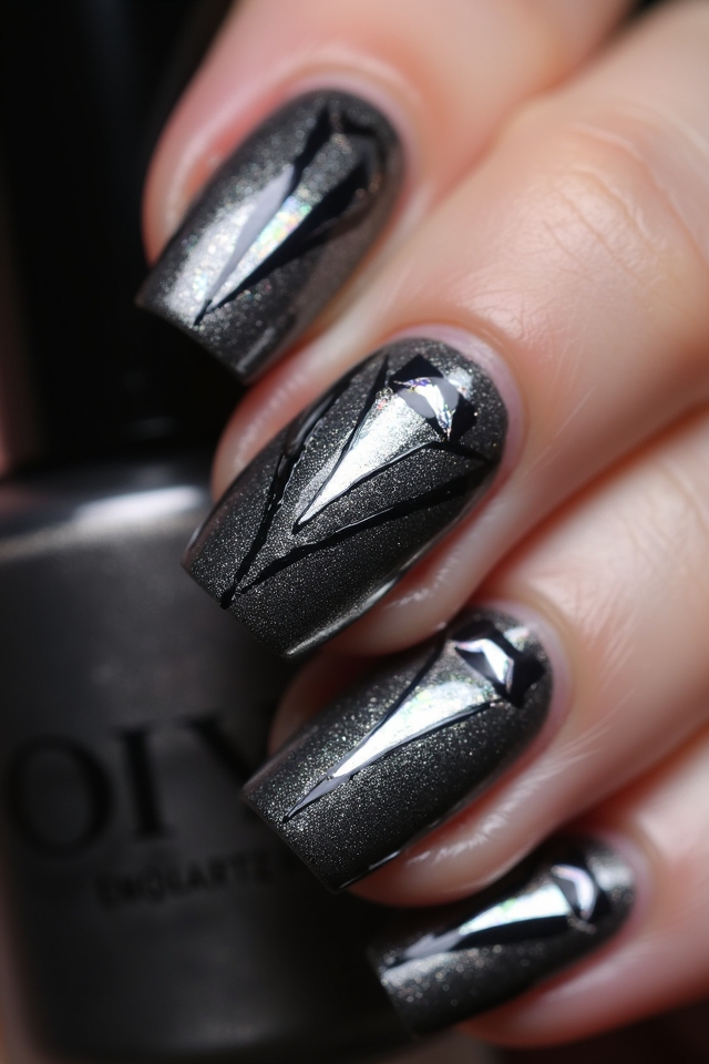 metallic foil nail designs