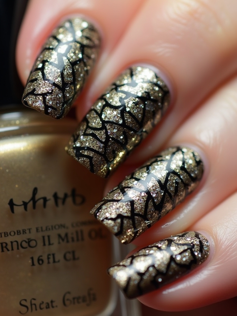 metallic glam nail trends